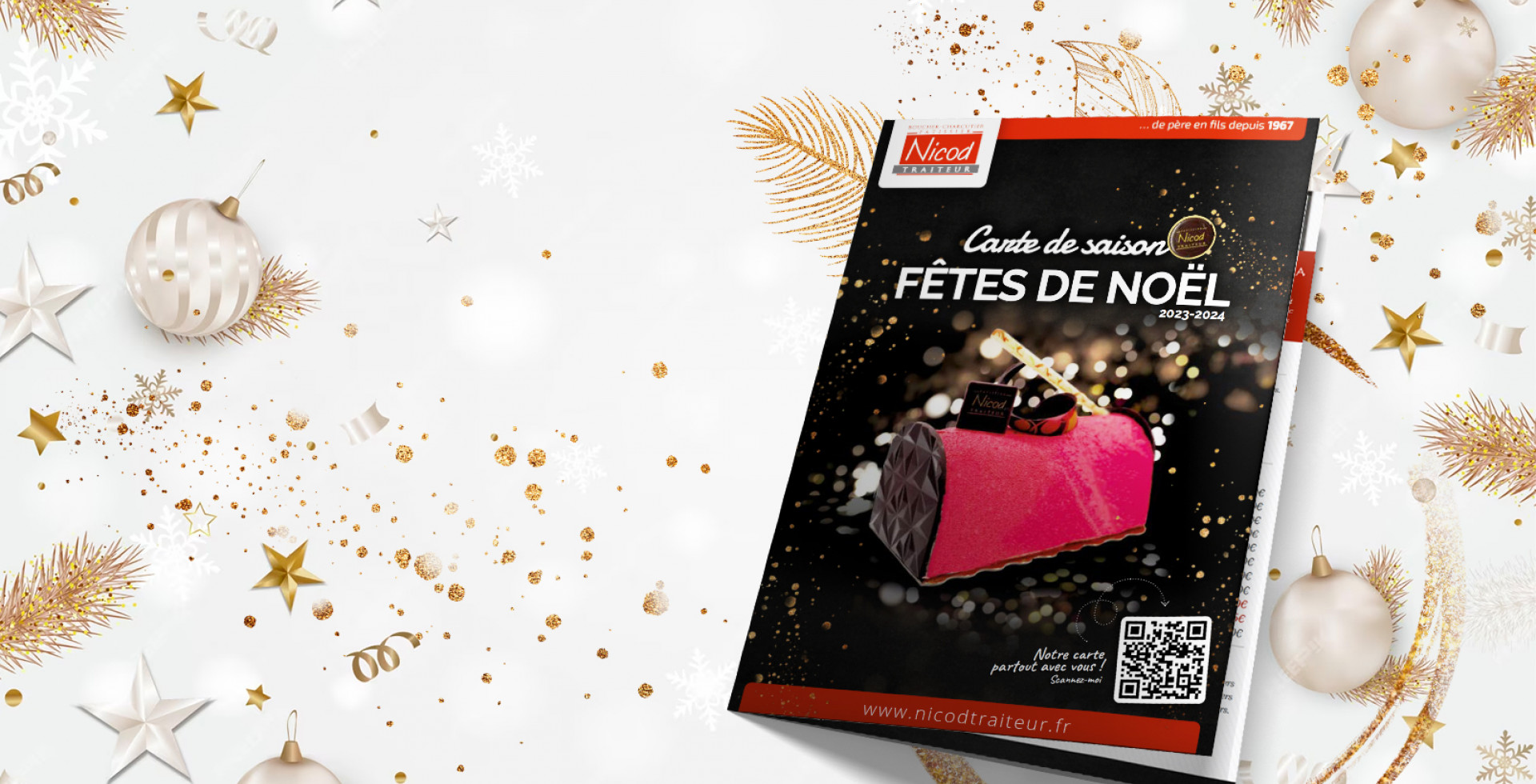 Découvrez notre Carte des Fêtes 2023 - Réservez dès maintenant pour un Noël et une fin d&#039;année inoubliables !