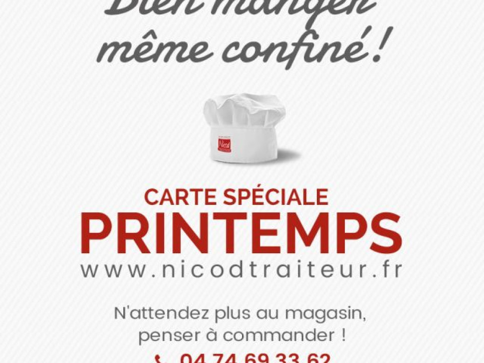 "Bien manger, même confiné !" - Carte Spéciale Printemps