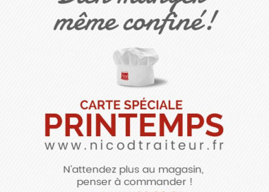 "Bien manger, même confiné !" - Carte Spéciale Printemps