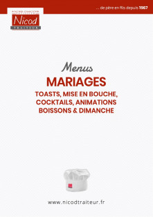 Menus Mariage